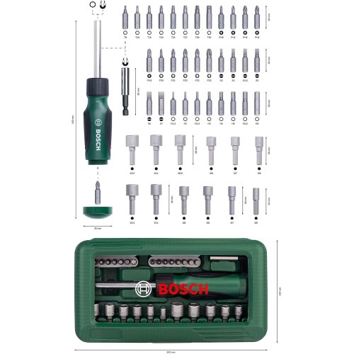 Buy Bosch 46 Piece Screwdriver Bit set with Screwdriver Bits and